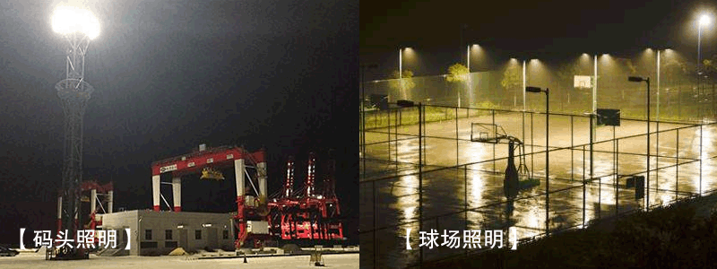 LED企鵝防眩泛光燈應用於籃球場和碼頭91好色先生APP照明效果