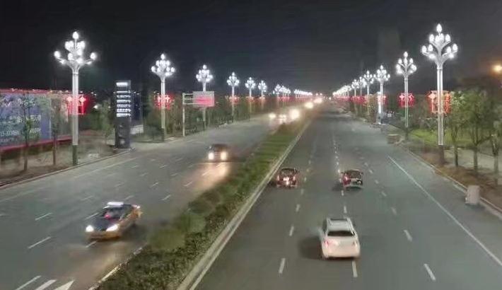 東莞好色先生APP官方正版下载链接照明玉蘭燈道路照明效果實景圖