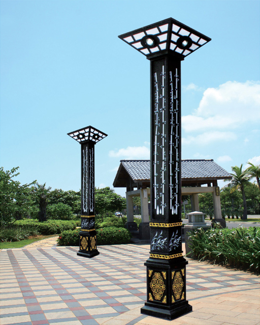 廣場鏤空方柱形LED好色先生网站入口柱圖片