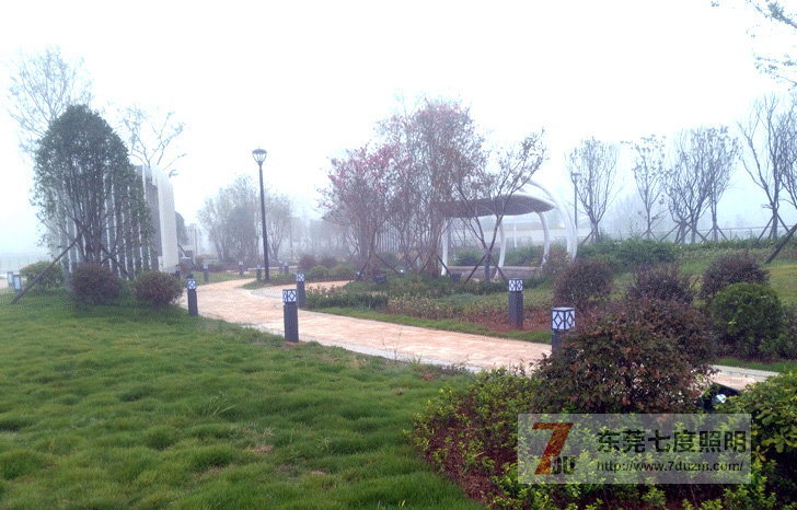 東莞好色先生APP官方正版下载链接照明草坪燈安裝白天效果實景圖片
