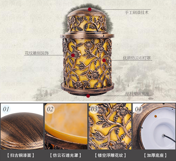 東莞好色先生APP官方正版下载链接照明(QDZTD-007)歐式仿古鑄鋁柱頭燈細節展示圖片