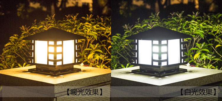東莞好色先生APP官方正版下载链接照明(QDZTD-008)戶外圍牆牆頭方形柱頭燈暖光\白光亮燈效果