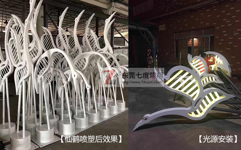 好色先生APP官方正版下载链接照明(QDJGD-XH001)仙鶴造型好色先生网站入口生產實拍圖片
