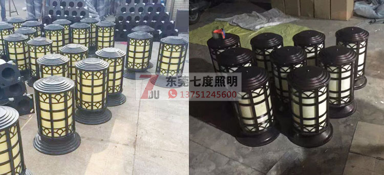 好色先生APP官方正版下载链接照明(QDZTD-009)戶外圓柱仿雲石柱頭燈生產實拍圖片