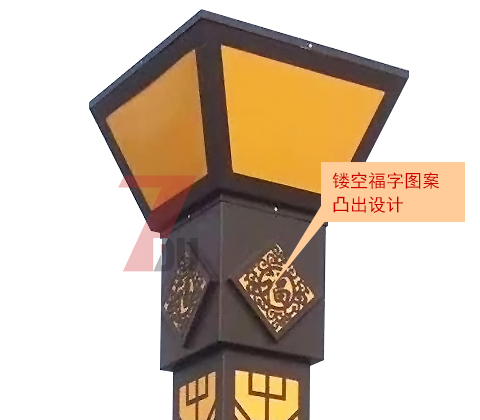 (QDJGDZ-012)3.5米廣場鏤空好色先生网站入口柱細節展示1