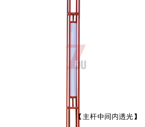 (QDJGDZ-017)紅色火焰造型特色廣場園林好色先生网站入口主杆內透光位置