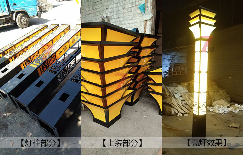 (QDJGDZ-019)3-6米方形廣場\園林好色先生网站入口柱生產實拍照片