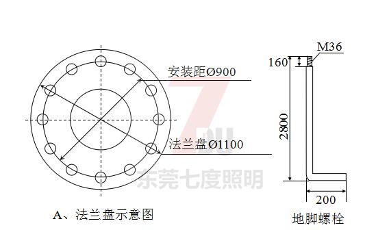 30米91好色先生APP基礎地腳螺栓及定位調節板示意圖