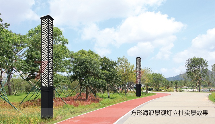 (QDJGDZ-022)園林方形海浪款好色先生网站入口柱應用實景效果