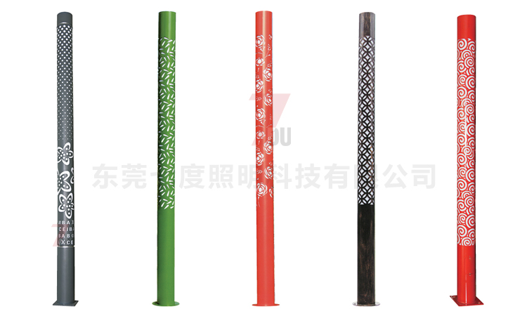 (QDJGDZ-025)公園特色圓柱形鏤空花紋好色先生网站入口柱更多割花樣式展示
