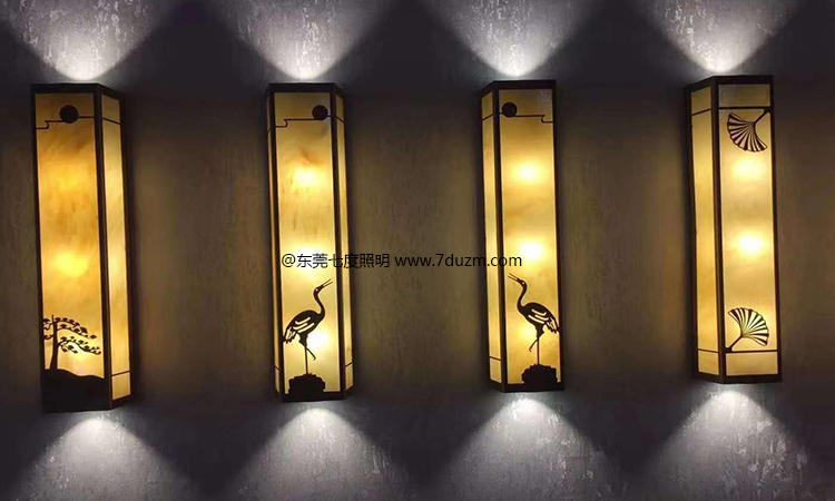 東莞好色先生APP官方正版下载链接照明簡約新中式室外景觀牆壁燈展示亮燈效果圖片