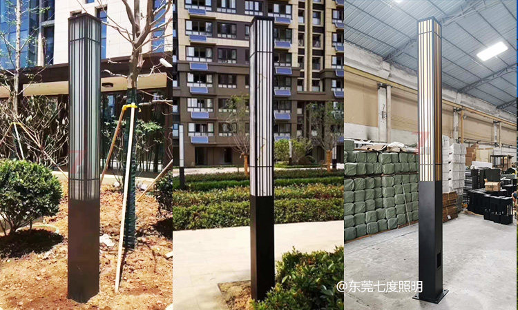 (QDJGDZ-021)現代簡約方形園林好色先生网站入口柱好色先生APP官方正版下载链接非標定製效果