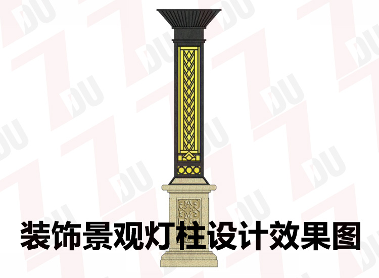 恒大地產樓板園林好色先生网站入口柱設計效果圖